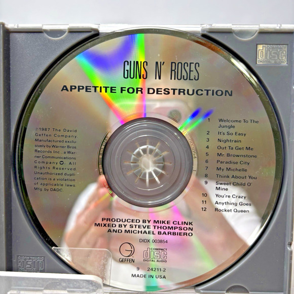 Appetite for Destruction by Guns N' Roses (CD, 1987, Universal) - Picture 4 of 5